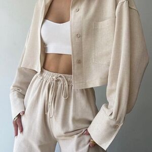 NWT Commense Light Beige Shirt XS